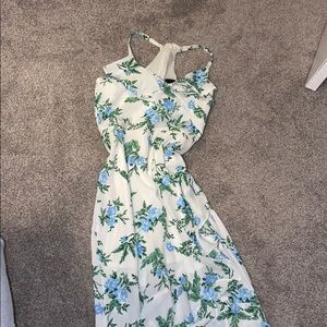 Ruffled floral maxi dress